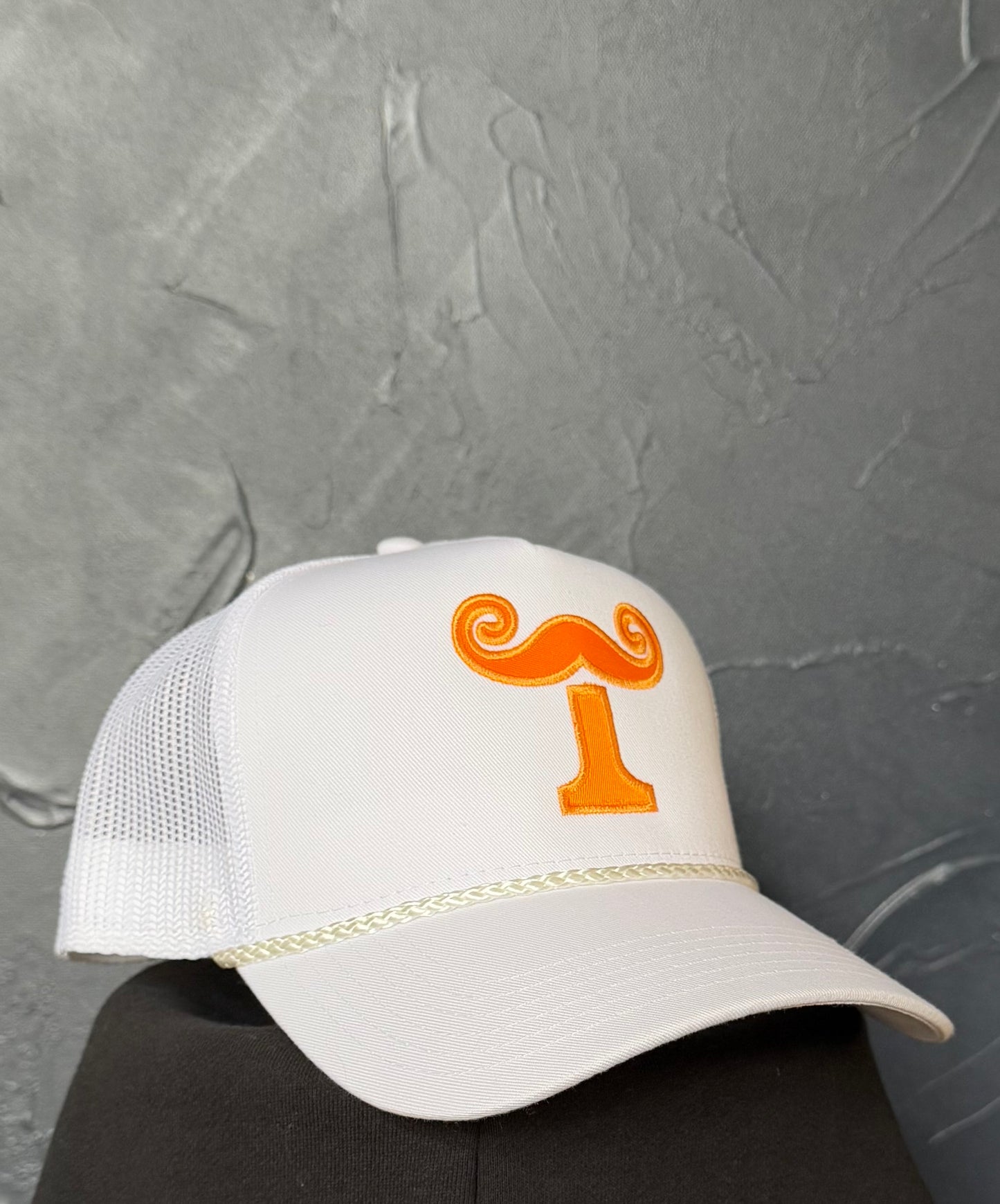 THE STACHE CAP (WHITE)