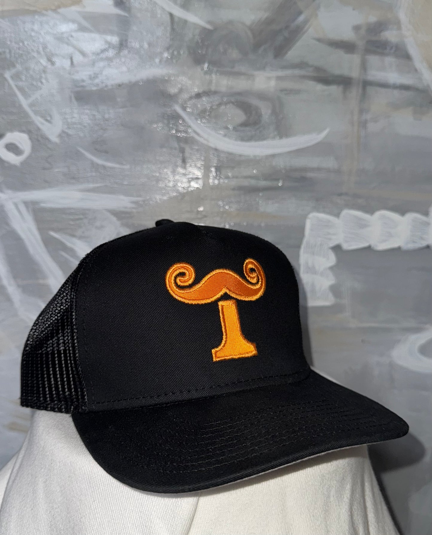 THE STACHE CAP (BLACK)